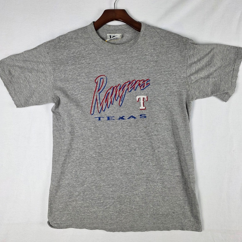Lee Sport Texas Rangers T Shirt Mens Medium Gray Vintage MLB Graphic Tee